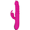 Vibrador multifunción rabbit doble lengua efecto calor fucsia