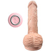 Dildo realista vibrador con movimiento de empuje y lengua 19 cm