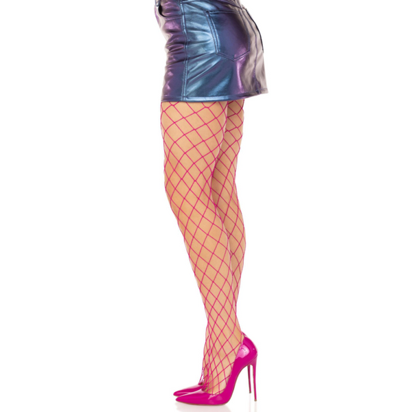 Leg pantimedias rejilla diamante violeta