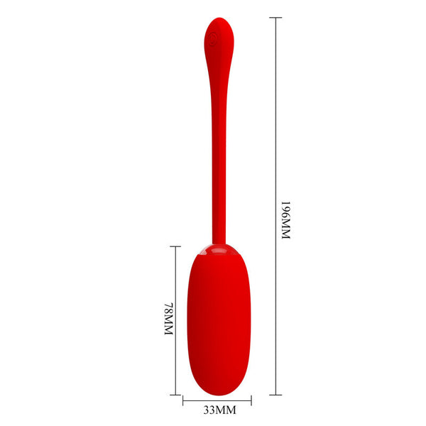 Julius huevo vibrador impermeble y recargable rojo