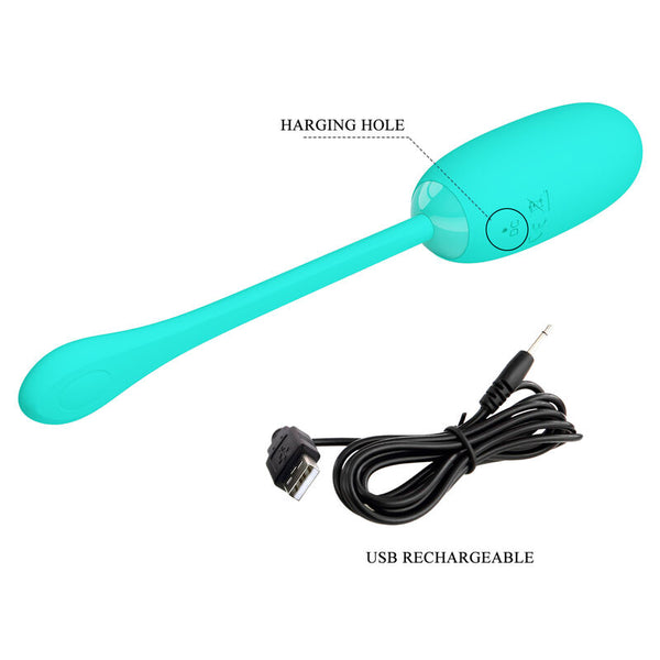 Julius huevo vibrador impermeble y recargable verde agua