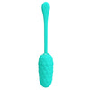 Huevo vibrador con textura marina recargable verde agua