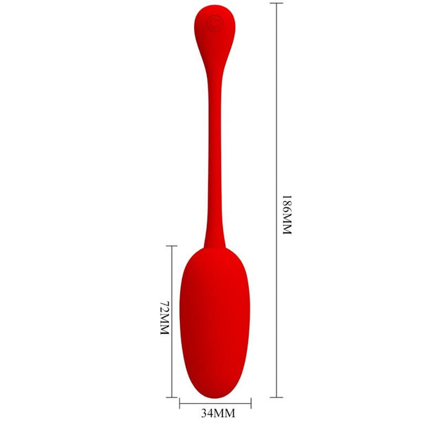 Knucker huevo vibrador recargable rojo