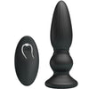 Vibrador potente control remoto anal plug negro