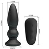 Vibrador potente control remoto anal plug negro