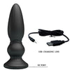 Vibrador potente control remoto anal plug negro