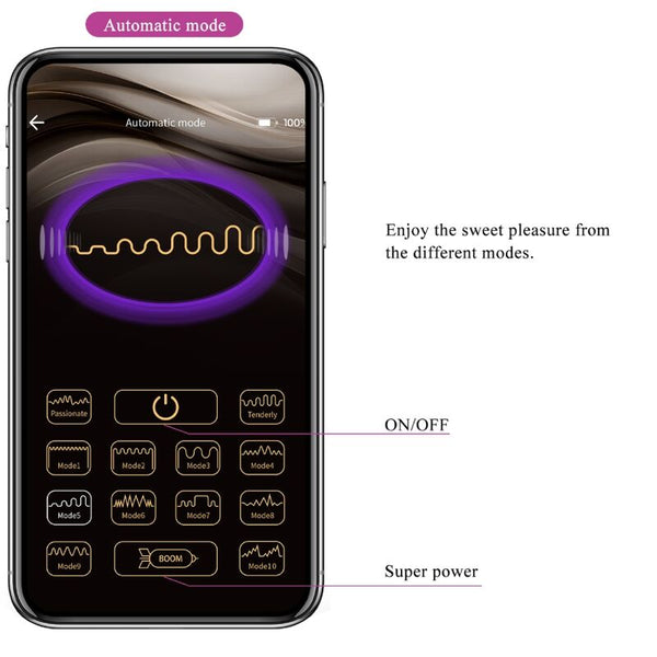Pretty elvira kegel balls app control remoto morado
