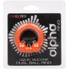 Calexotics alpha anillo doble bola naranja
