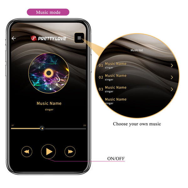 Hector vibrador electroshock por control por app lila