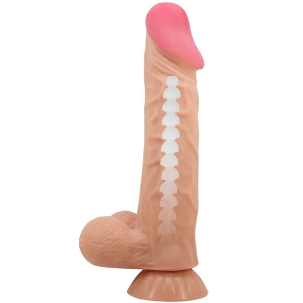 Pretty sliding skin series dildo realístico con ventosa piel deslizante 24 cm