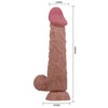 Pretty sliding skin series dildo realístico con ventosa piel deslizante moreno 24 cm