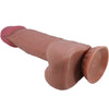 Pretty sliding skin series dildo realístico con ventosa piel deslizante moreno 20.6 cm