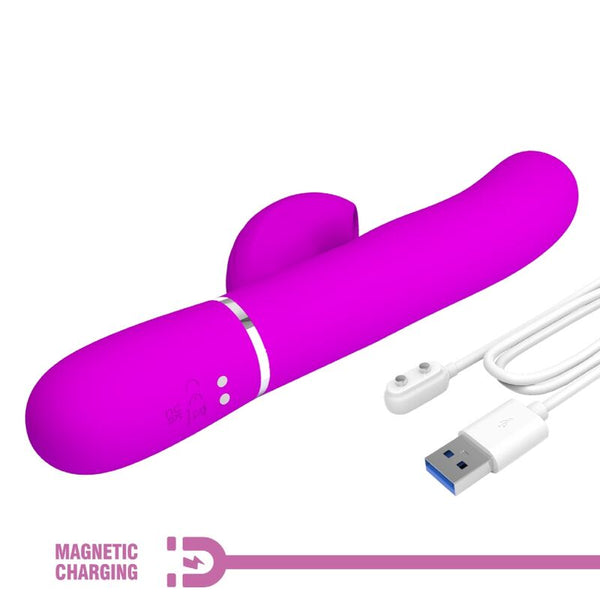 Perlita vibrador Punto G 3 en 1 multifunción vioeta