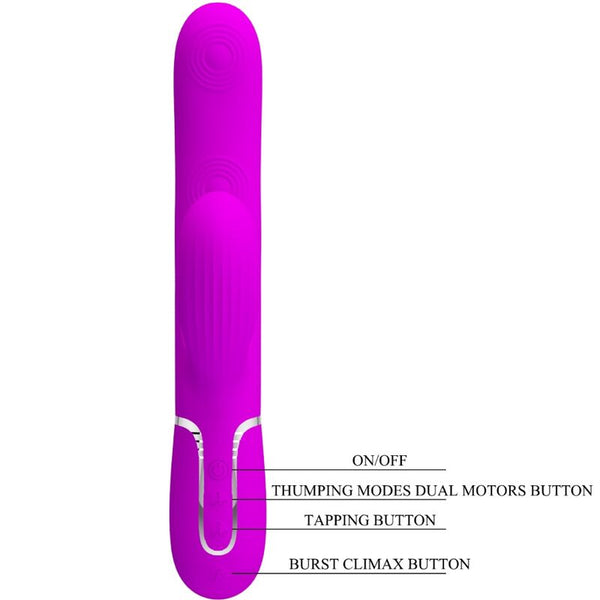 Perlita vibrador Punto G 3 en 1 multifunción vioeta