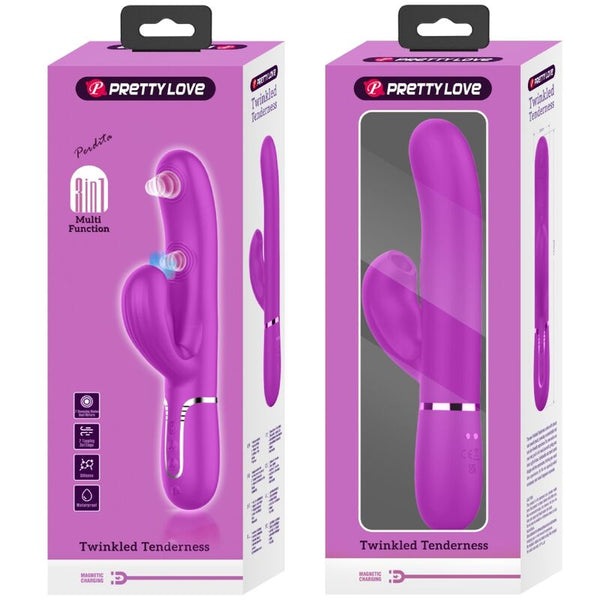 Perlita vibrador Punto G 3 en 1 multifunción vioeta
