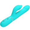 Vibrador rabbit perlas verde agua