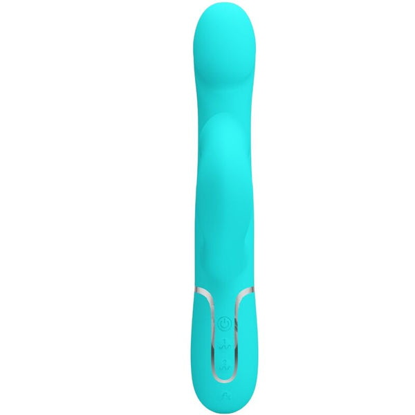 Vibrador rabbit perlas verde agua