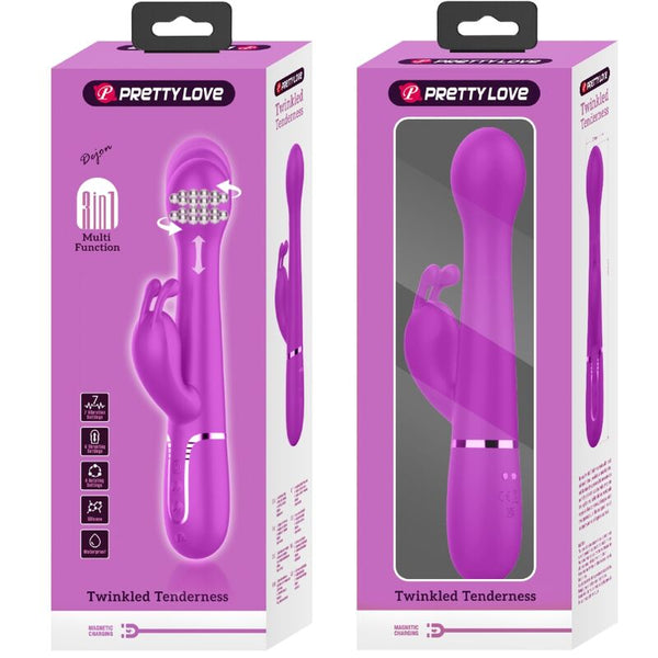 Dejon vibrador rabbit 3 en 1 multifunción violeta