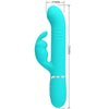 Vibrador coale rabbit perlas verde agua