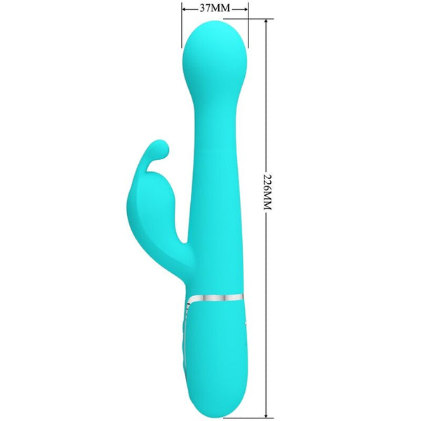 Dejon vibrador rabbit 3 en 1 multifunción verde agua