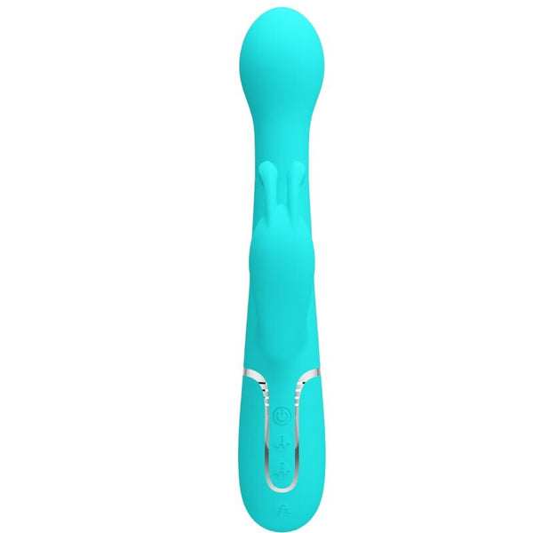Dejon vibrador rabbit 3 en 1 multifunción verde agua