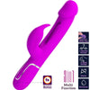 Kampas vibrador rabbit 3 en 1 multifunción con lengua fucsia