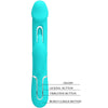 Kampas vibrador rabbit 3 en 1 multifunción con lengua verde agua