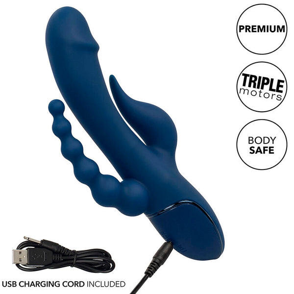Vibrador triple orgasm azul