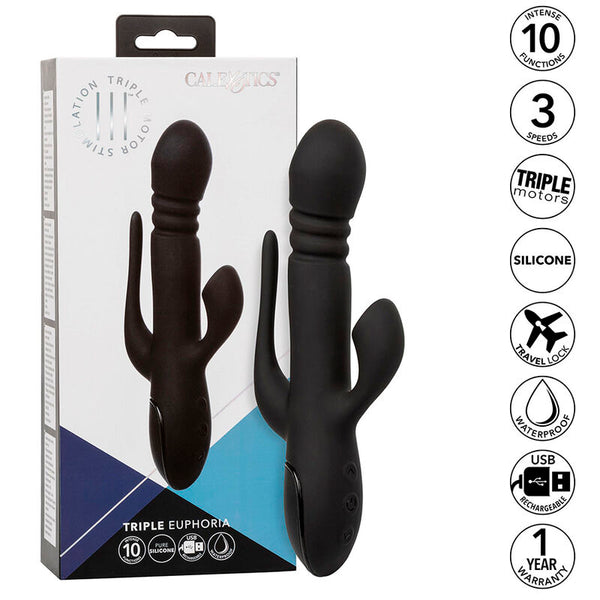Vibrador triple euphoria negro