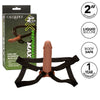 Calexotics performance maxx extensión realista con arnés piel moreno