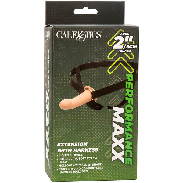 Calexotics performance maxx extensión con arnés piel claro