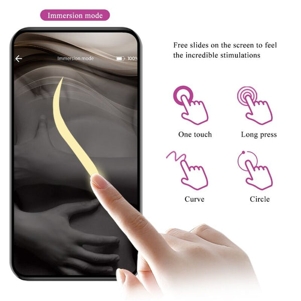 Nymph huevo vibrador controlado por app lila