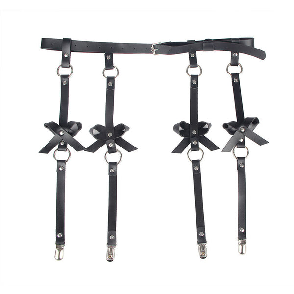 Subblime arnés de pierna cadena cuero negro talla única