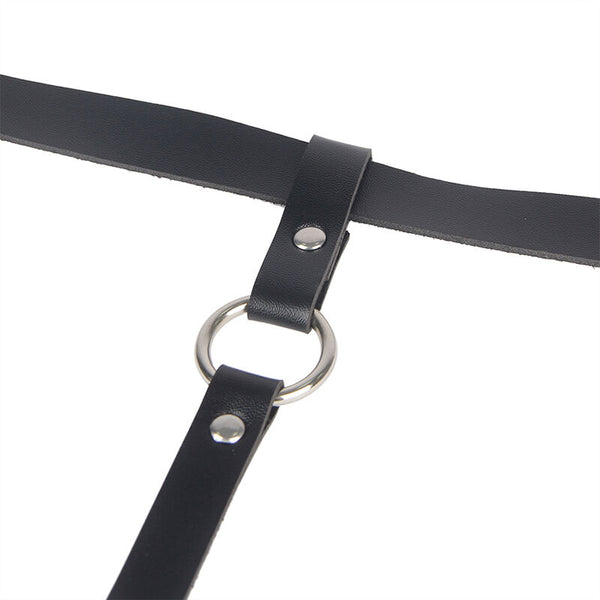 Subblime arnés de pierna cadena cuero negro talla única