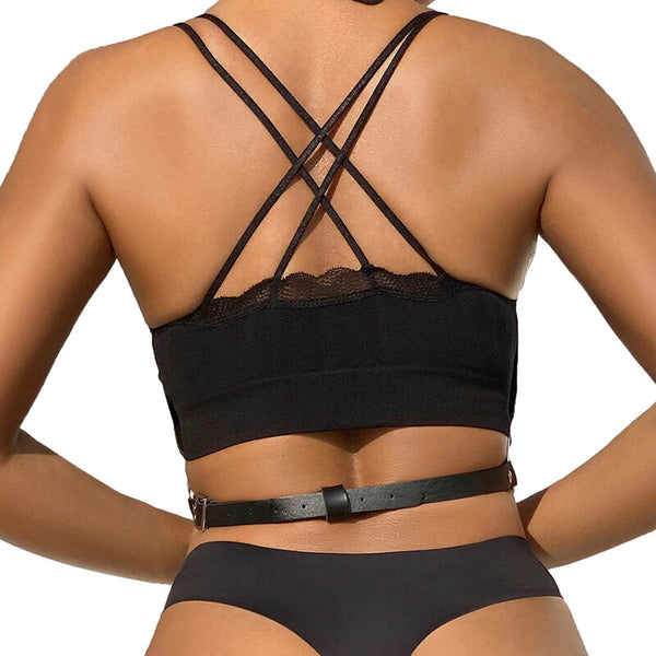 Subblime arnés de pecho cadenas cuero negro talla única