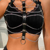 Subblime arnés de pecho cadenas cuero negro talla única