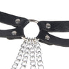 Subblime cinturon de cadenas anillas cuero negro talla única