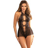 Subblime teddy cuello halter espalda descubierta encaje negro l xl