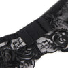 Subblime set de 3 piezas sujetador con tanga con liga estampado floral negro