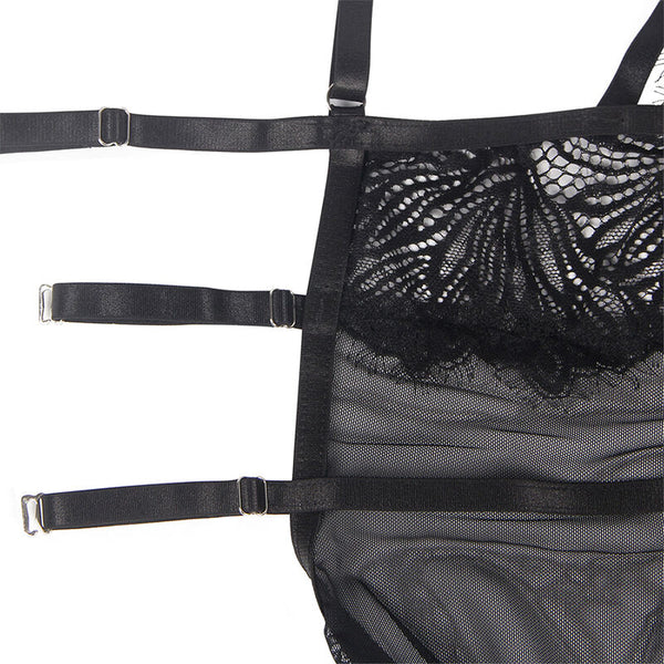 Subblime babydoll con tirantes ajustables de encaje negro