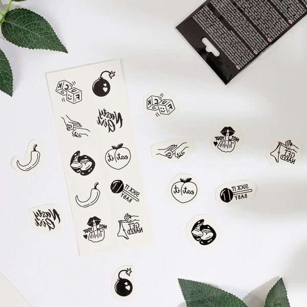 Secretplay set de 10 tattoos temporales spicy collection
