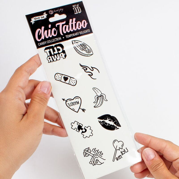 Secretplay set de 10 tattoos temporales candy collection