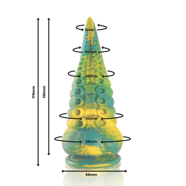 Epic cetus dildo tentáculo verde tamaño pequeño