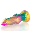Epic iris dildo con testículos arcoíris de placer