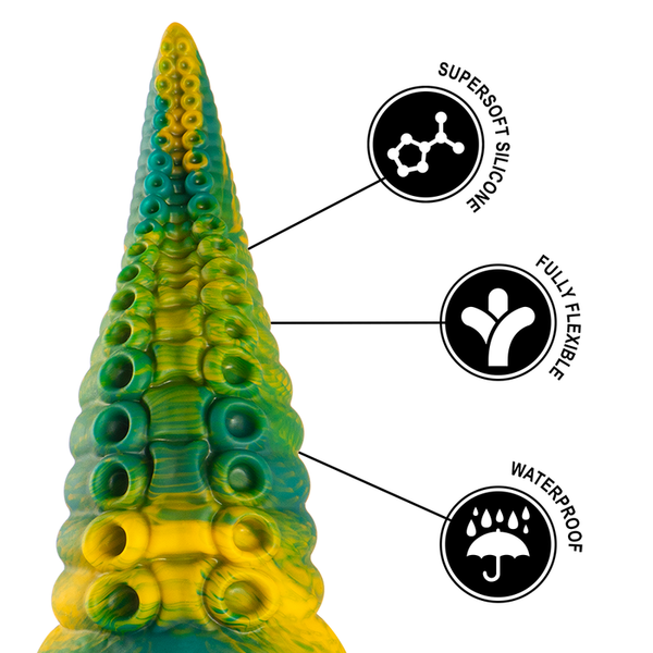 Epic cetus dildo tentáculo verde tamaño grande