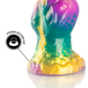 Epic iris dildo con testículos arcoíris de placer