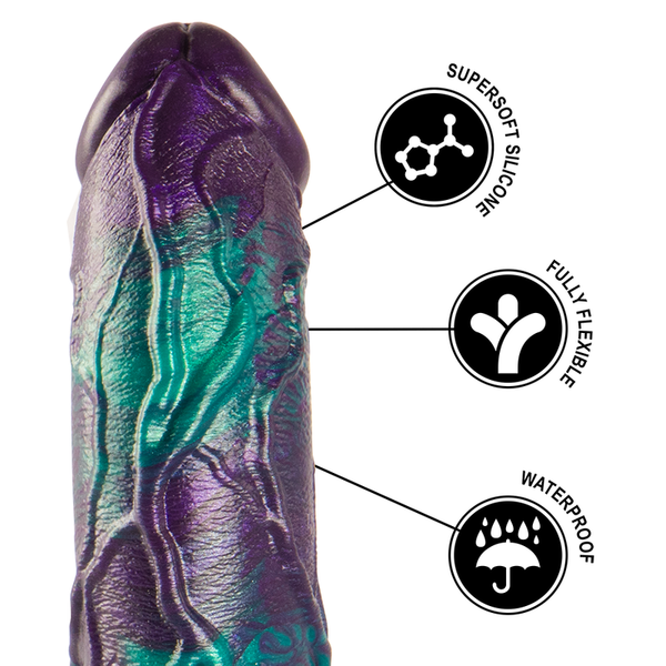 Epic basilisk dildo doble placer escamoso tamaño grande