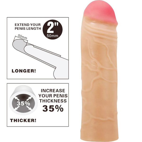 Pretty chane funda de pene extensora natural