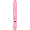 Vibrador con movimiento de empuje, lengua y calor rosa