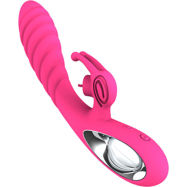 Vicky vibrador rabbit con lengua pull ring fucsia